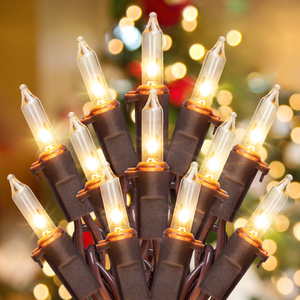 Luz de decoración navideña de alambre marrón