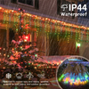 Luces de carámbano navideño de 300LED 33 pies 8 modos