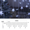 40 gotas de luces de carámbano de estrella centelleante de alambre blanco