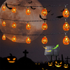 Luces solares de cadena de calabaza de Halloween 20LED