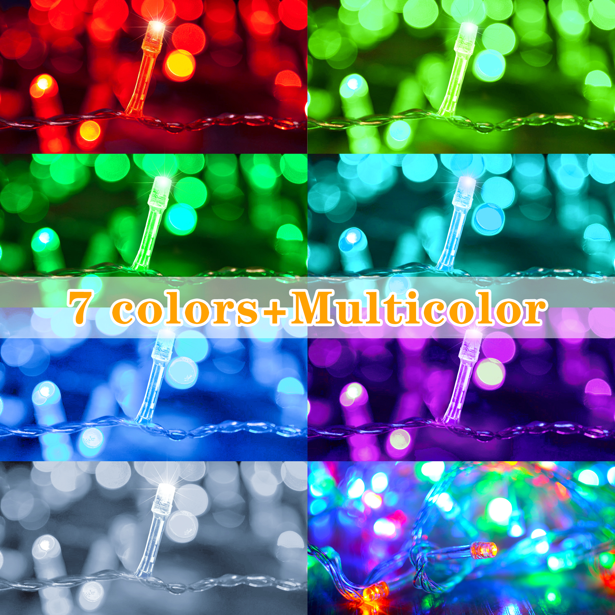 8 colores cambian las luces LED de cadena