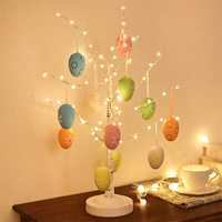 8 modos de iluminación de luces de árbol de huevos de Pascua