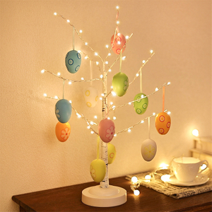 8 modos de iluminación de luces de árbol de huevos de Pascua