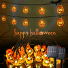 Luces solares de cadena de calabaza de Halloween 20LED