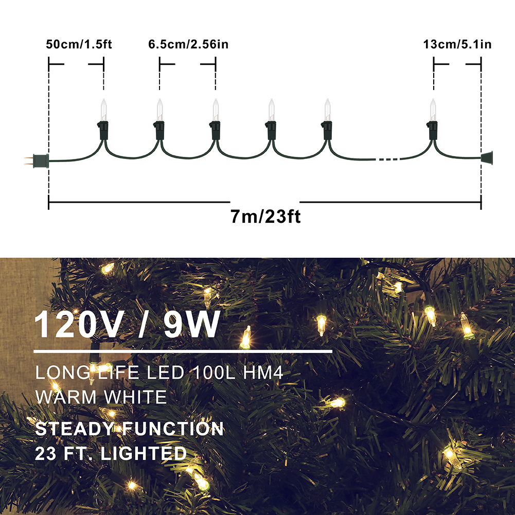 100 mini luces LED de Navidad