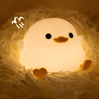 Luz nocturna LED mini pato frijol