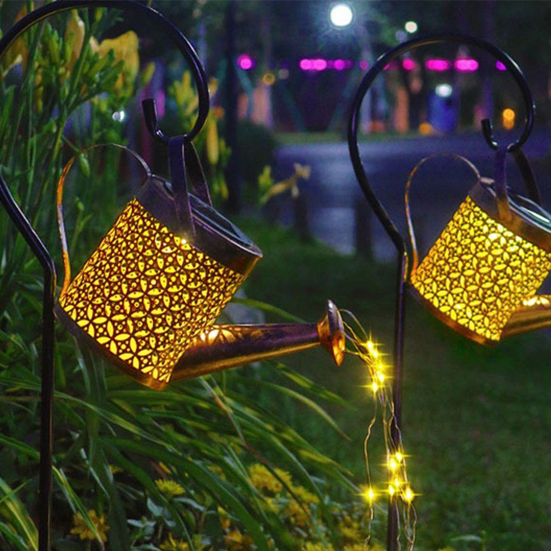 Imagen de lámpara de caldera de decoración de jardín solar