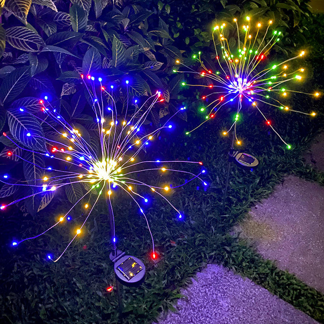 Luz LED solar para fuegos artificiales al aire libre