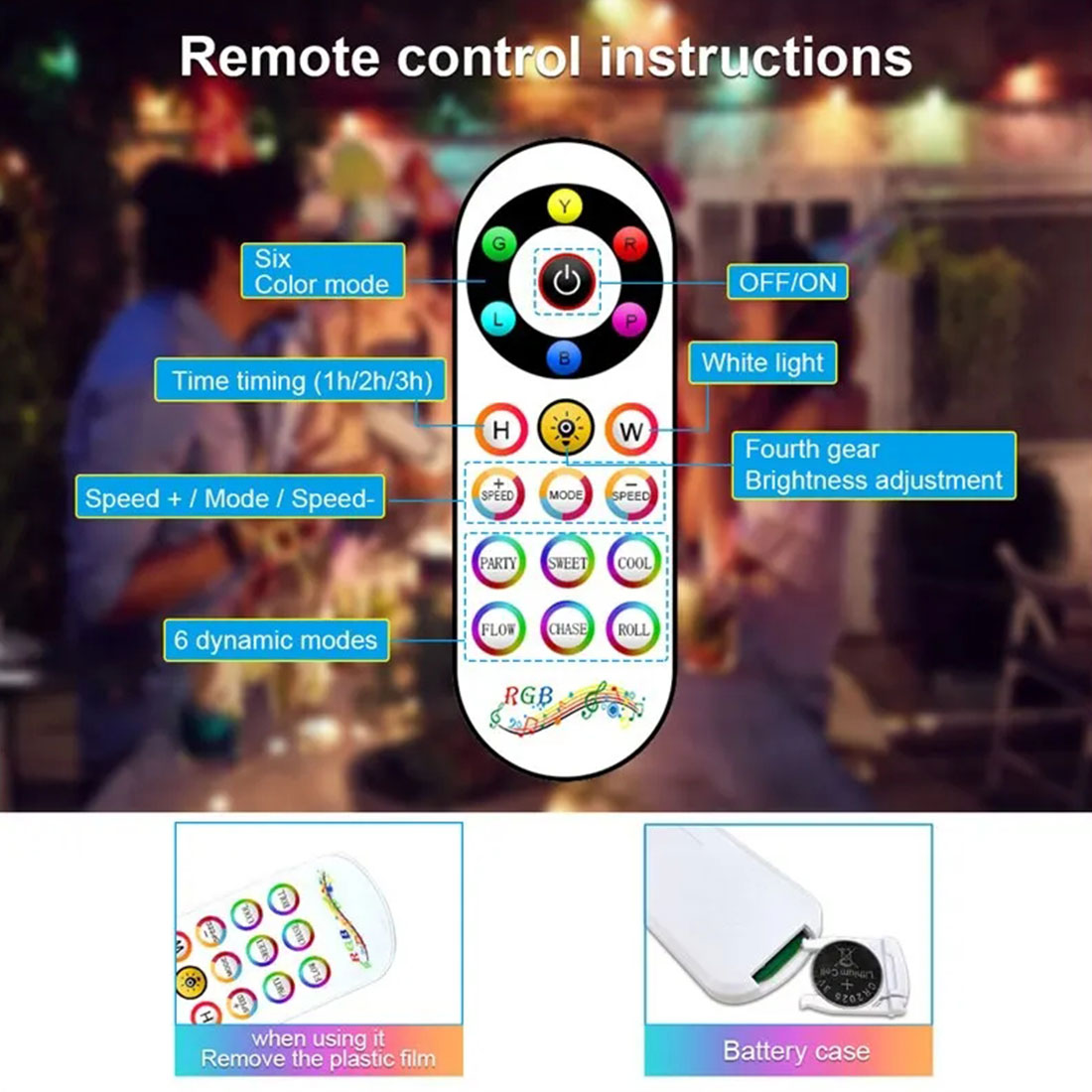 Introducción del control remoto inteligente de cadena de luces de color LED S14Smart