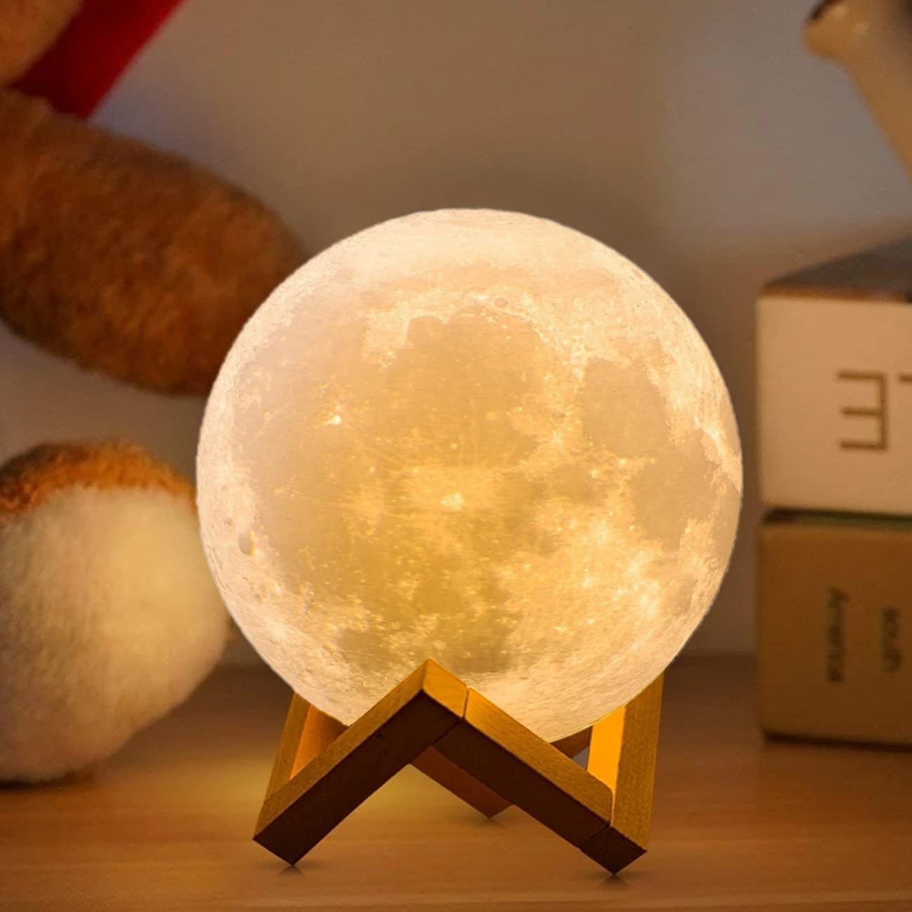 Lámpara de luna impresa en 3D