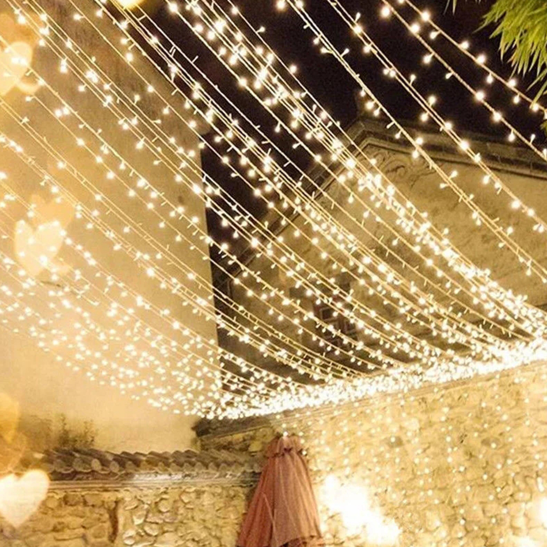 Decoración de bodas Luces de cadena centelleantes