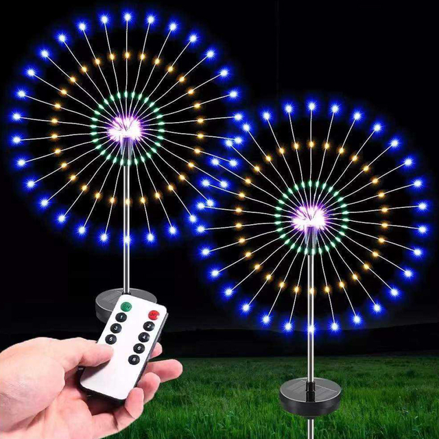 Luz LED solar para fuegos artificiales al aire libre