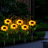 Luz de estaca LED de girasoles solares