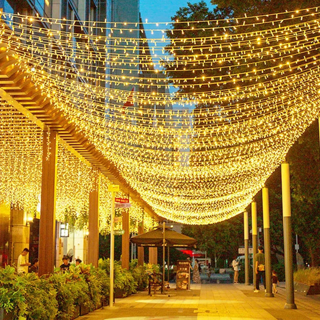 Decoración de bodas Luces de cadena centelleantes