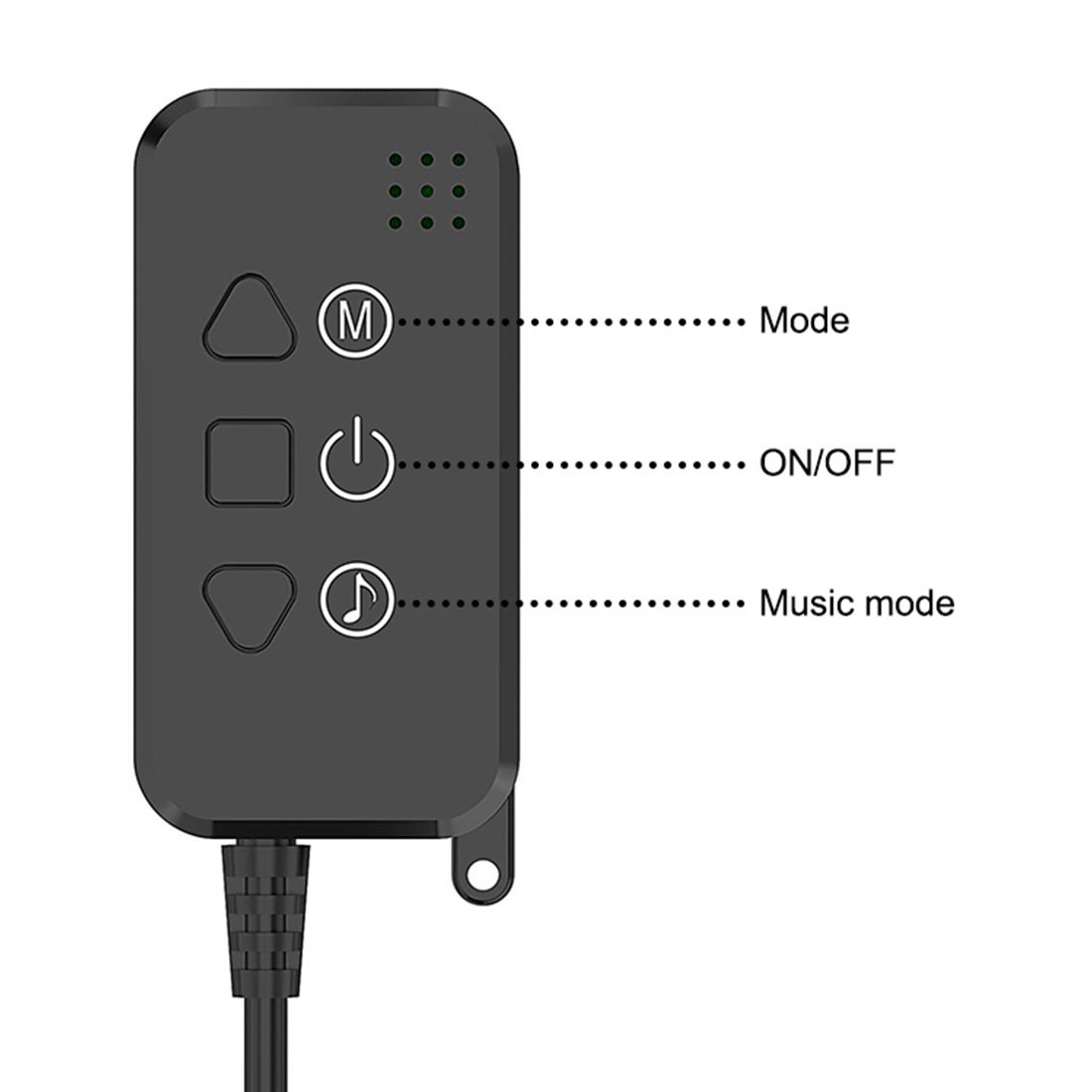 Imagen de pantalla de control remoto de lámpara de pie integrada ambiental en color