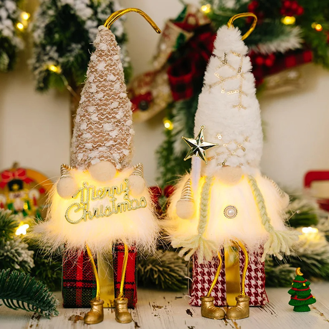 Imagen de escena de decoración de Ramadán con luz LED de estrella lunar