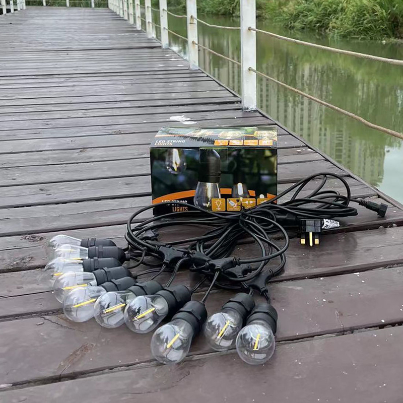 Luces de cadena para exteriores resistentes a la intemperie de grado comercial