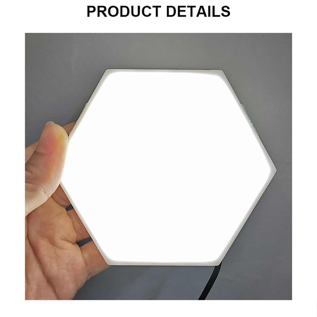 Lámparas de pared con iluminación hexagonal táctil