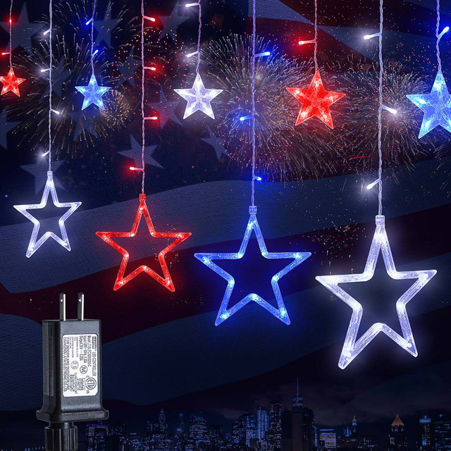 Cadena de luces del Día de la Independencia de las Estrellas
