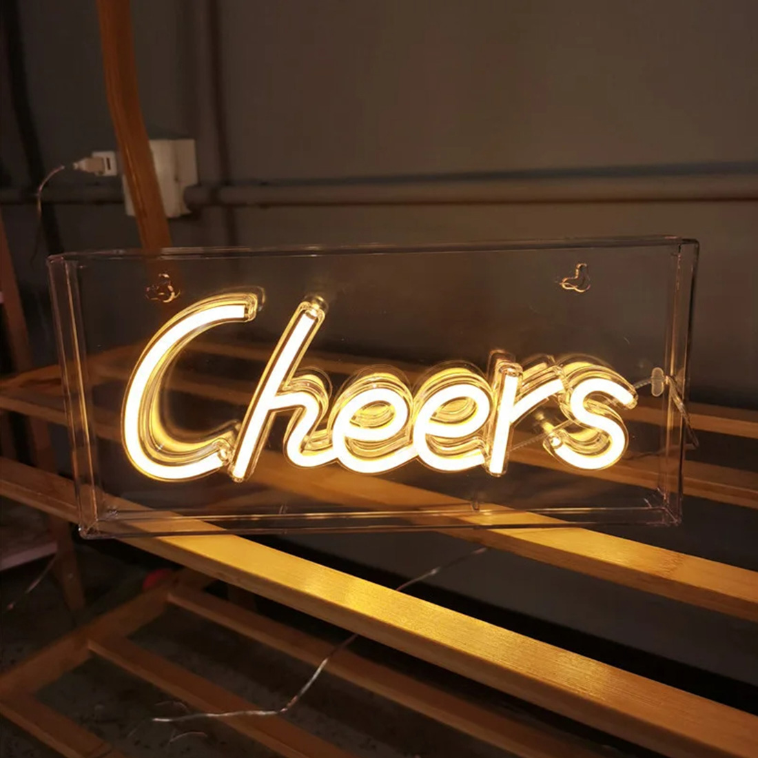 Lámpara De Bar Cheers Letrero De Neón Luz Produce Imagen